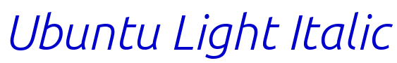 Ubuntu Light Italic フォント